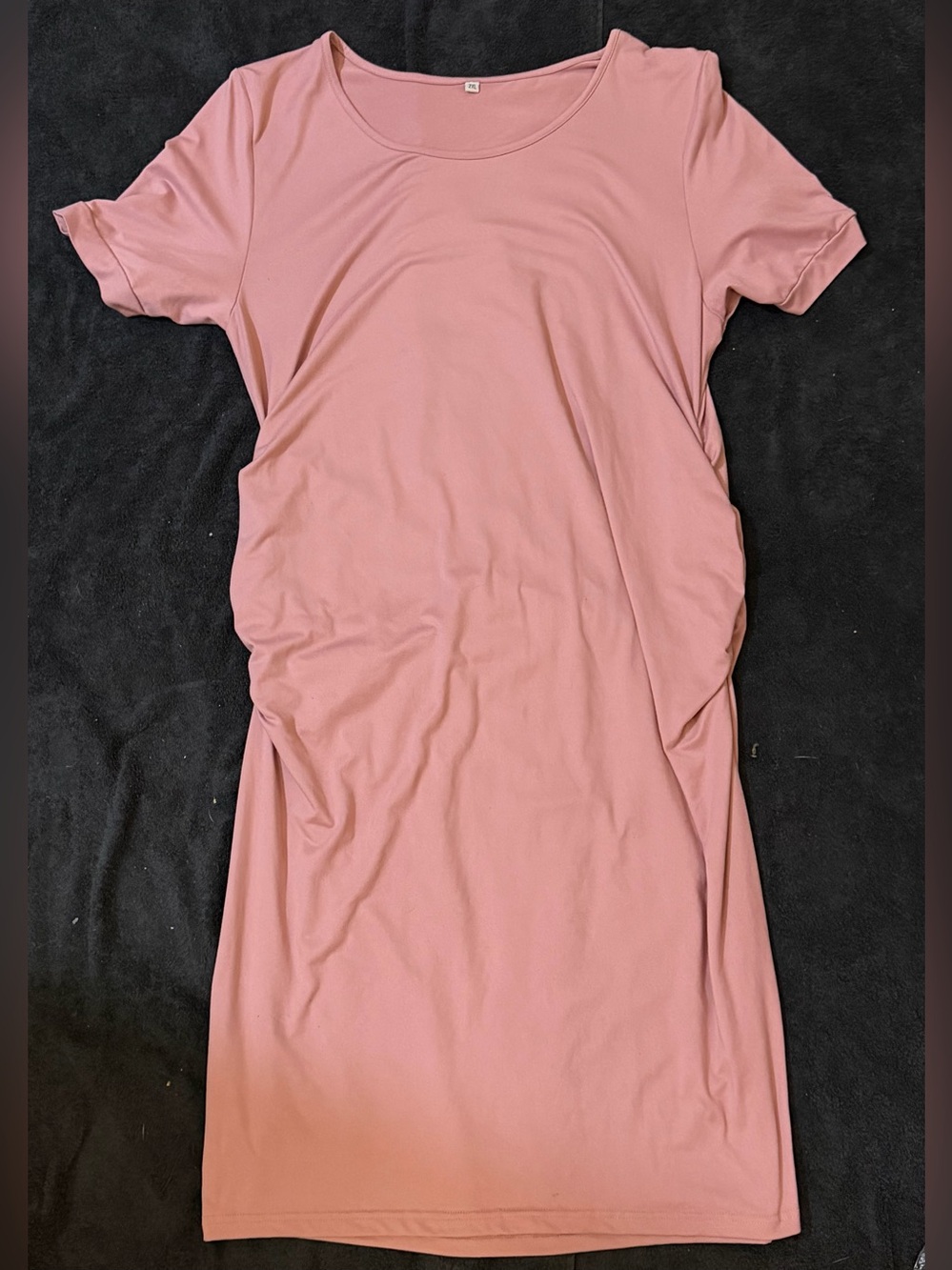 Women's Dusty Rose Scoop Neck Midi Dress Top